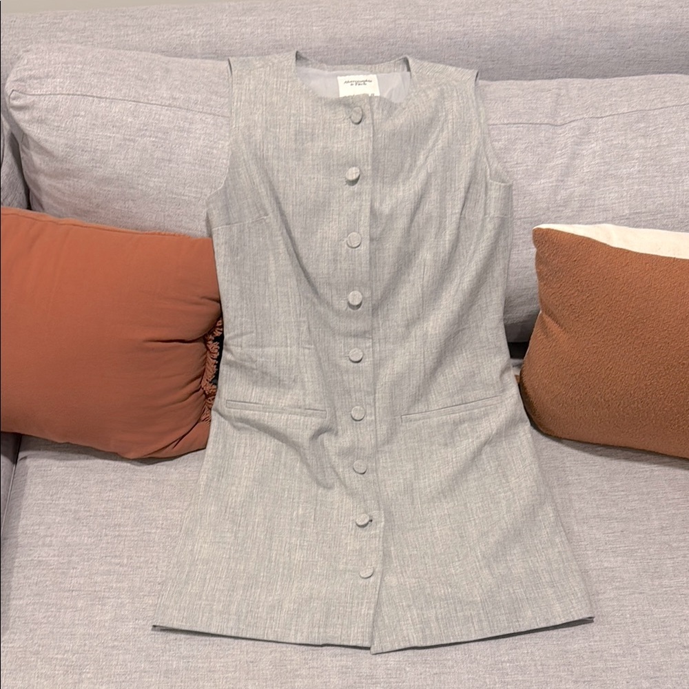 Abercrombie & Fitch Gray Sleeveless Dress